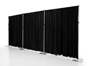 Pipe & Drape System mieten – Mobiles Vorhangsystem & Raumtrenner (3x3m) für Events