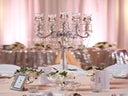 5-Arm Kristall Kerzenständer silber Kerzenleuchter inkl. Glasaufsatz Chiavari Tiffany Stuhlhusse Hochzeit Stuttgart