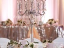 5-Arm Kristall Kerzenständer silber Kerzenleuchter inkl. Glasaufsatz Chiavari Tiffany Stuhlhusse Hochzeit Stuttgart - Galerie - Bild 1