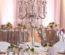 5-Arm Kristall Kerzenständer silber Kerzenleuchter inkl. Glasaufsatz Chiavari Tiffany Stuhlhusse Hochzeit Stuttgart