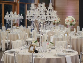 17-Arm Kristall Kerzenständer Kerzenleuchter inkl. Glasaufsatz Vase Chiavari Tiffany Stuhlhusse Hochzeit Stuttgart Baden Baden München