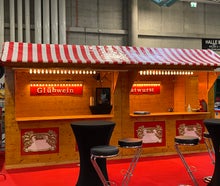 Verkaufshütte, Doppel-Bude z.B. für den Weihnachtsmarkt, Marktstand, Bude, Weihnachtsmarktbude, Verkaufsstand, Teststation, Testbude, Corona