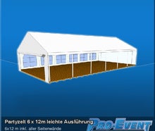 Partyzelt 6 x 12m leichte Ausführung