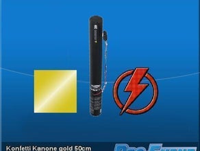 Konfetti Kanone gold 50cm