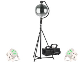 Lichtset C LED Lichtanlage Spiegelkugel Discokugel Lichttechnik Licht Partybeleuchtung Scheinwerfer Nebelmaschine