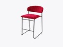 Barhocker mit Rückenlehne TEDDY, rot