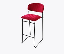 Barhocker mit Rückenlehne TEDDY, rot