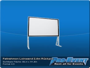 Faltrahmen Leinwand 2,4m Rückpro