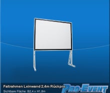 Faltrahmen Leinwand 2,4m Rückpro