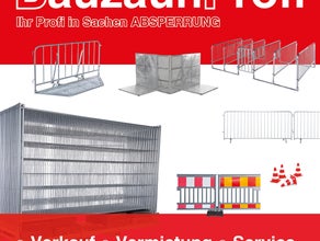 Bauzaun,Mobilzaun,Absperrgitter,Bühnengitter,Polizeigitter für Veranstaltungen und Baustellen