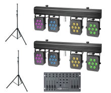 LED Lichtanlage mit 8 Scheinwerfern für Parties in Lippe mieten