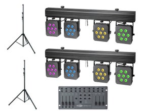LED Lichtanlage mit 8 Scheinwerfern für Parties in Lippe mieten