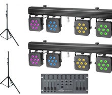 LED Lichtanlage mit 8 Scheinwerfern für Parties in Lippe mieten
