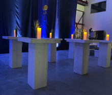 LED Outdoor Kerzen Akku  Set 8 Stück mieten – Miettisch, Eventtisch, Veranstaltungstisch, Partytisch