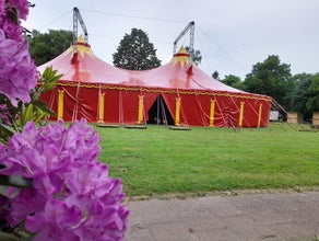 Zirkuszelt 780m² - 4 Master - rot/gelb - Gala -Firmenevent - Festival