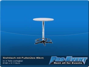 Stehtisch mit Fußstütze 80cm