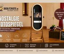 Nostalgie Fotospiegel mieten (ab € 349) inkl. Foto-Design I Requisiten I Lieferung & Aufbau