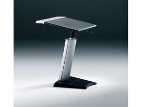 DESIGN Rednerpult ARC 20216-H (höhenverstellbar 100-130cm) silberfarben