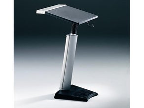 DESIGN Rednerpult ARC 20216-H (höhenverstellbar 100-130cm) silberfarben