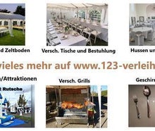 Bierbänke Biertische Bierzeltgarnitur 50/70cm Tische Bänke mieten