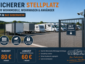 Sicherer Stellplatz für Wohnwagen, Wohnmobile & Anhänger in Bad Sobernheim