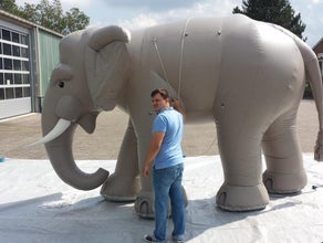 Elefant, aufblasbar, Afrika, Indien, Asien, Stoßzähne, Figur, Tier