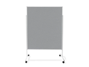 Pinnwand, Moderationstafel 150 x 120 cm Filz, grau m. Rollen, beidseitig nutzbar - Galerie - Bild 1