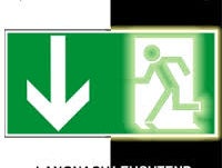 Notausgangsbeschilderung / Notausgangsschild / Notausgang / Fluchtweg / Beschilderung