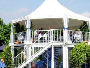 Doppelstock Pagode 8 eckig, 8 m inkl. Zweier Treppen