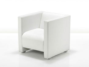 Weißer Loungesessel mieten – Clubsessel in Kunstleder für Business & Messe