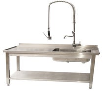 Zulauftisch m. Pendelbrause