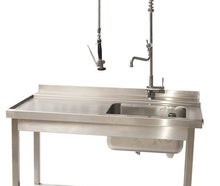 Zulauftisch m. Pendelbrause