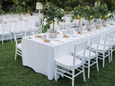 Chiavari Holz Stuhl weiss inkl. Sitzkissen Tiffany weds4rent