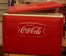 Cola Kühlbox, Kühltruhe, Truhe, Box, 50er Jahre, 60er Jahre