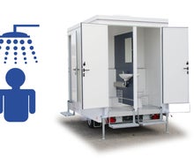VIP Duschanhänger mit 2 Duschen und 2 Toiletten