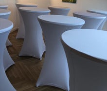 Stehtisch inkl. Husse Stretchhusse (weiß) für Ihr Event Party / Stehtisch / Bistrotisch / Hochtisch / Partytisch / Gartentisch