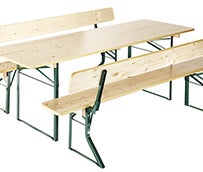 Festzeltgarnitur mit Lehne