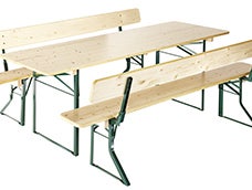 Festzeltgarnitur mit Lehne
