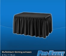 Buffetttisch Skirting schwarz