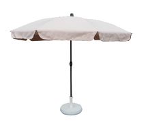 Sonnenschirm, Betonfuß, beige Ø 200 cm