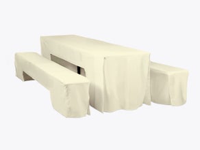 Festzeltgarnitur-Hussen für Bierzeltgarnitur 50cm Breite AMY creme
