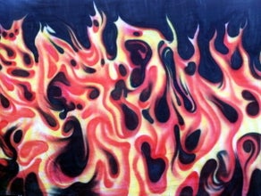Bühnenbild  - Feuer und  Flammen