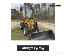 Kompakt-Radlader 2,5t mieten - ab 57,75 € pro Tag