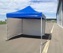 Partyzelt / Pavillion 300x300 cm (335 cm hoch) blau - hochstabiles Stahlrohrgestell mit Scherenmechanik - super schnell aufgebaut (Zelt)