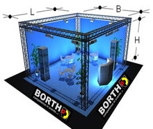 Traversensystem: 10 m x 9 m, Höhe 5 m