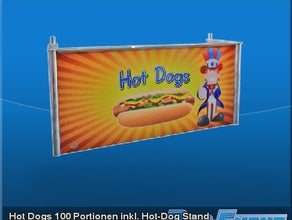 Hot Dogs 100 Portionen inkl, Hot-Dog Stand