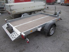 absenk-Motorradanhänger für 1 bis 2 Motorräder Gesamtgewicht 1300 kg
