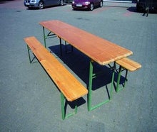 Festzeltgarnitur, 1 Tisch und 2 Bänke