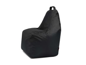 Loungemöbel, Sitzsack für innen/außen – schwarz, Stoff