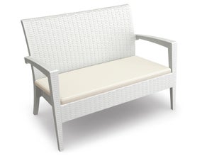 Rattan Loungesofa / Outdoor Couch EDEN2 weiß